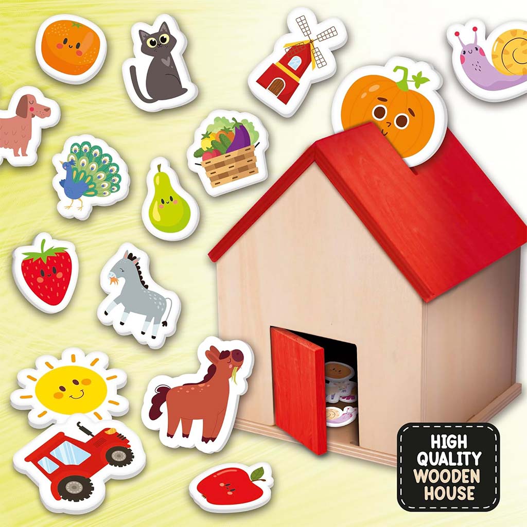 Montessori: Fa készségfejlesztő játék - A farmon - Lisciani kép 2