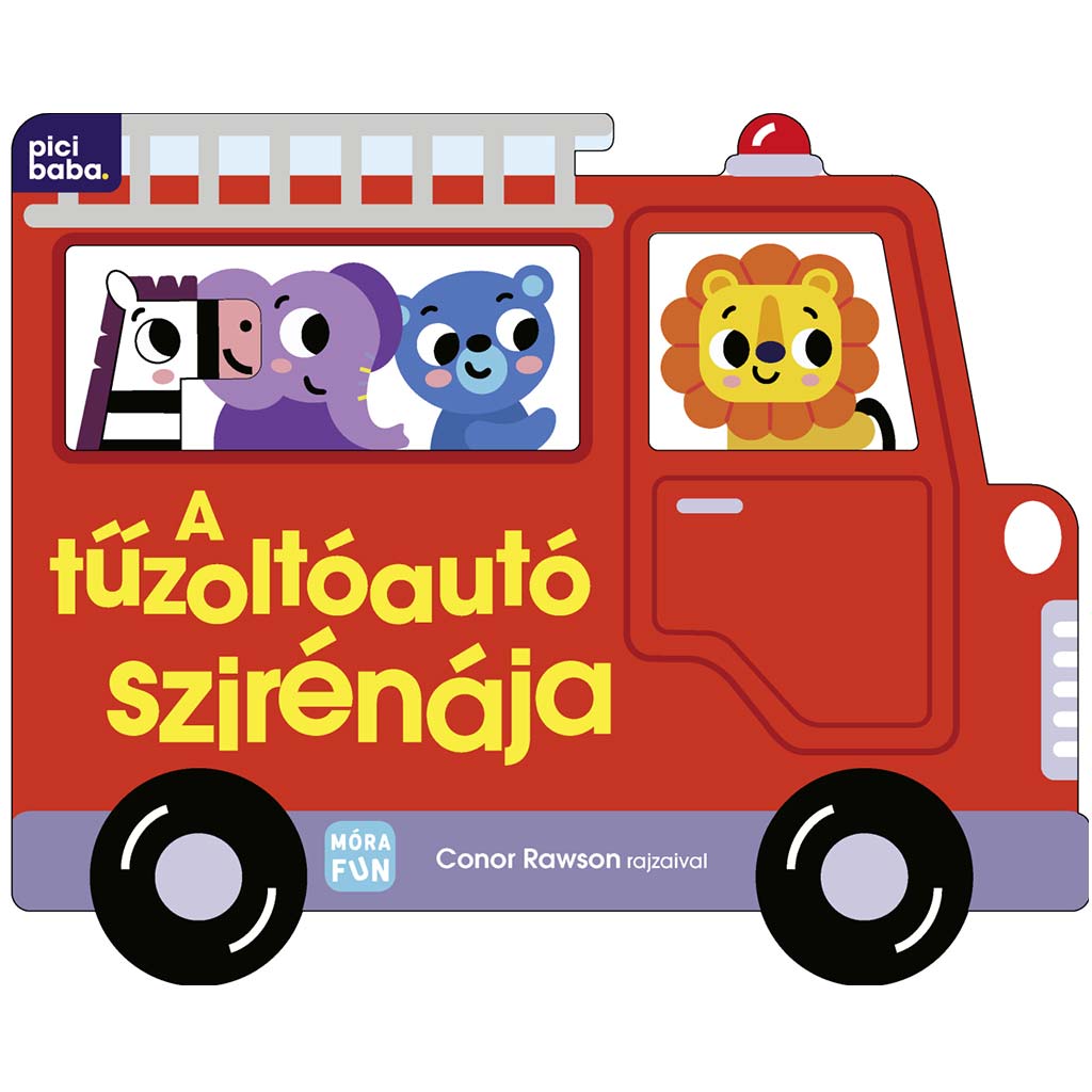 Móra: A tűzoltóautó szirénája lapozó könyv kép 1