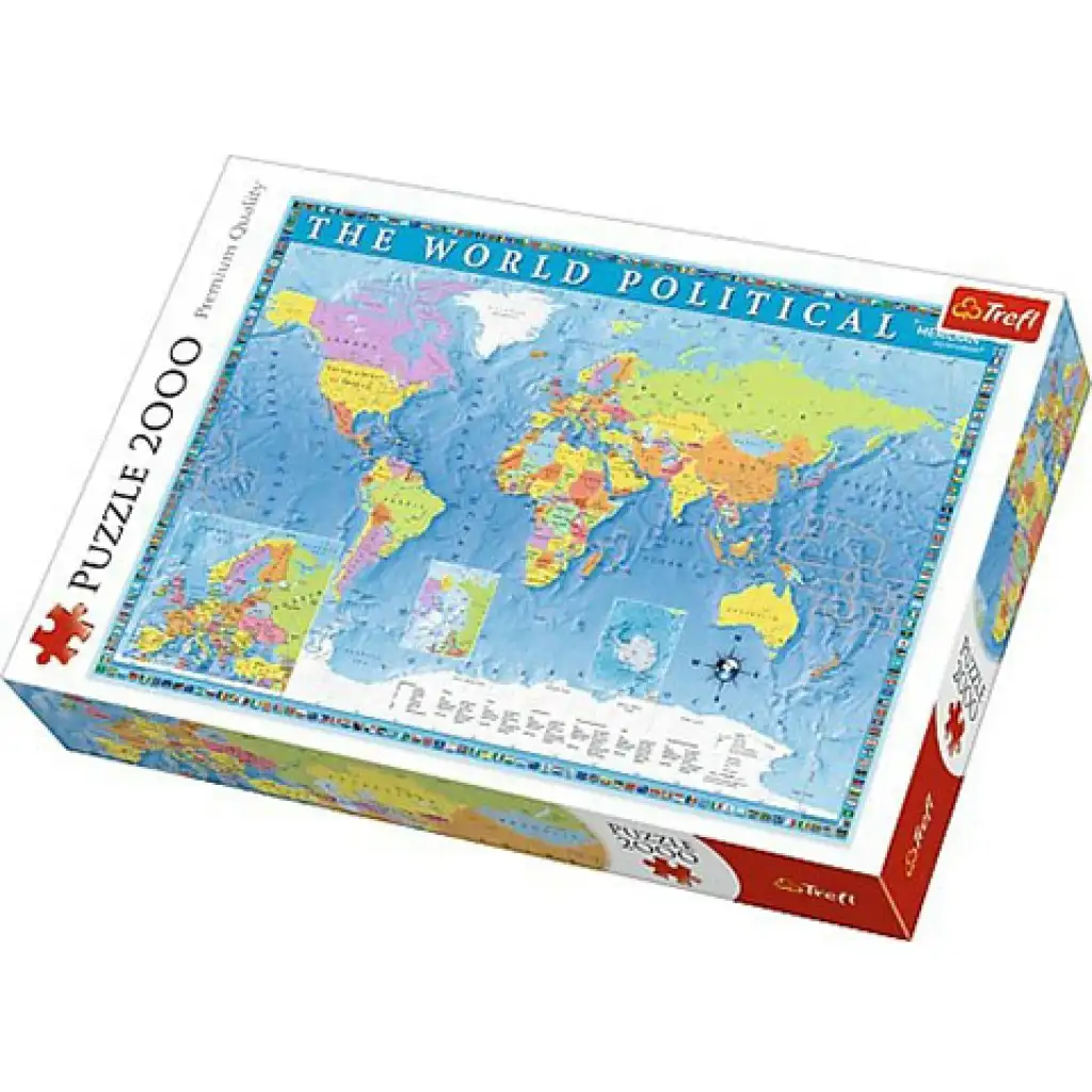 A világ politikai térképe 2000db-os puzzle - Trefl kép 1