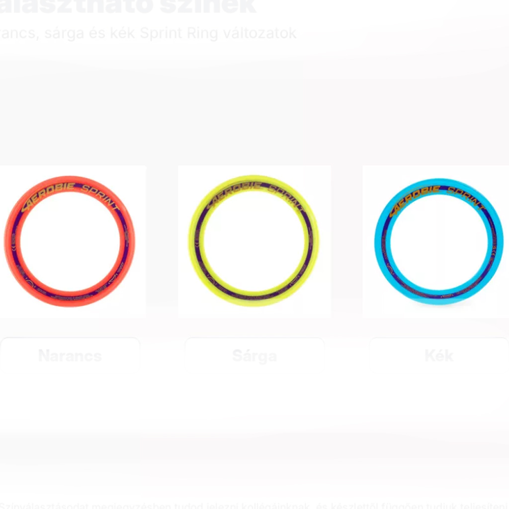 Aerobie: Sprint Ring frizbi 25 cm többféle változatban 1db kép 4