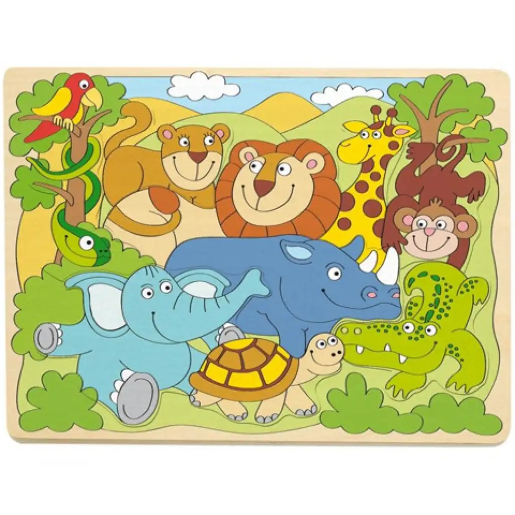 Afrika állatai formapuzzle - Woodyland kép 1