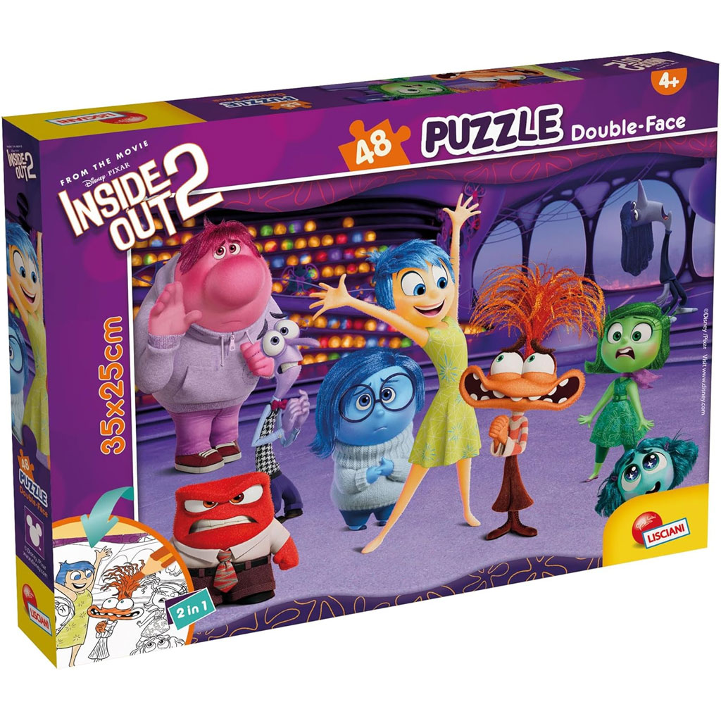 Agymanók 2 2 az 1-ben 48db-os puzzle és színező 35x25cm - Lisciani kép 1