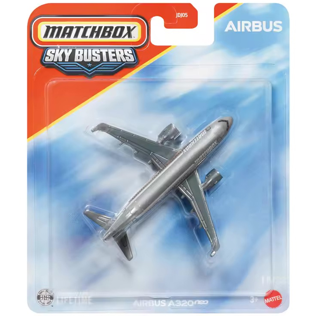 Matchbox Sky Busters: Airbus A320neo repülő modell 1/64 – Mattel kép 1
