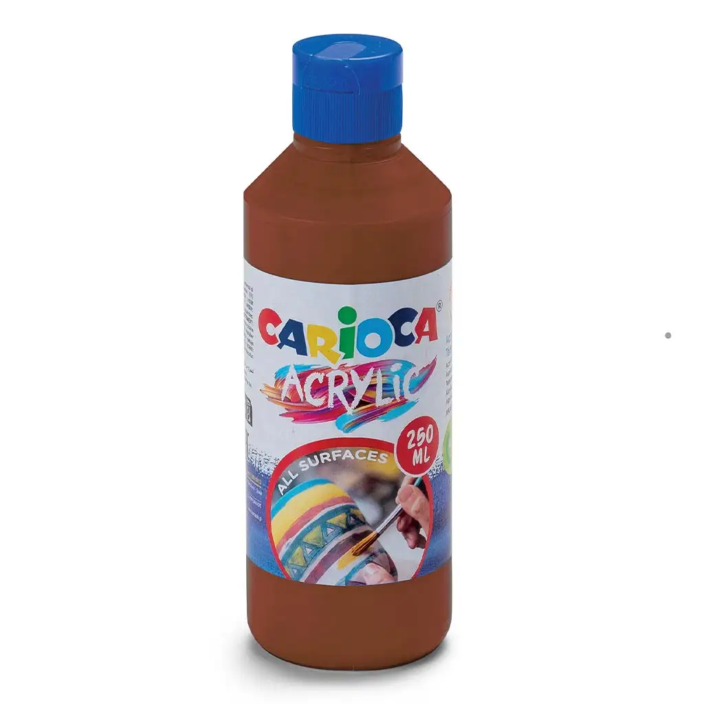 Acrylic 250ml-s akril festék barna színben - Carioca kép 1