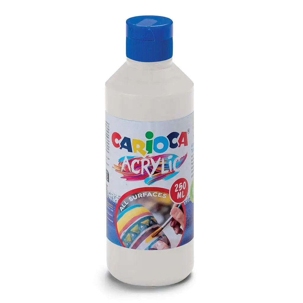 Acrylic 250ml-s akril festék fehér színben - Carioca kép 1