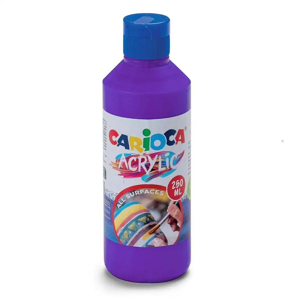 Acrylic 250ml-s akril festék lila színben - Carioca kép 1