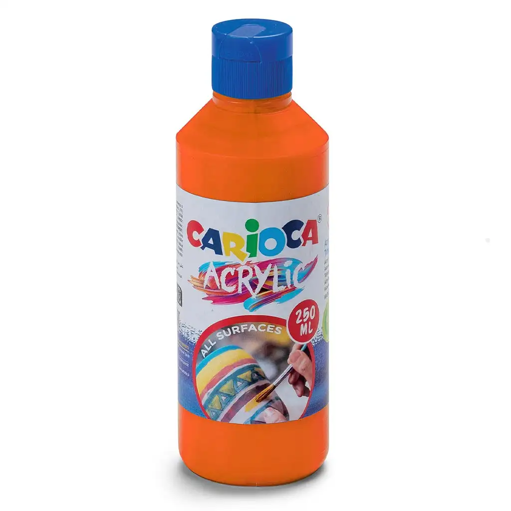 Acrylic 250ml-s akril festék narancssárga színben - Carioca kép 1