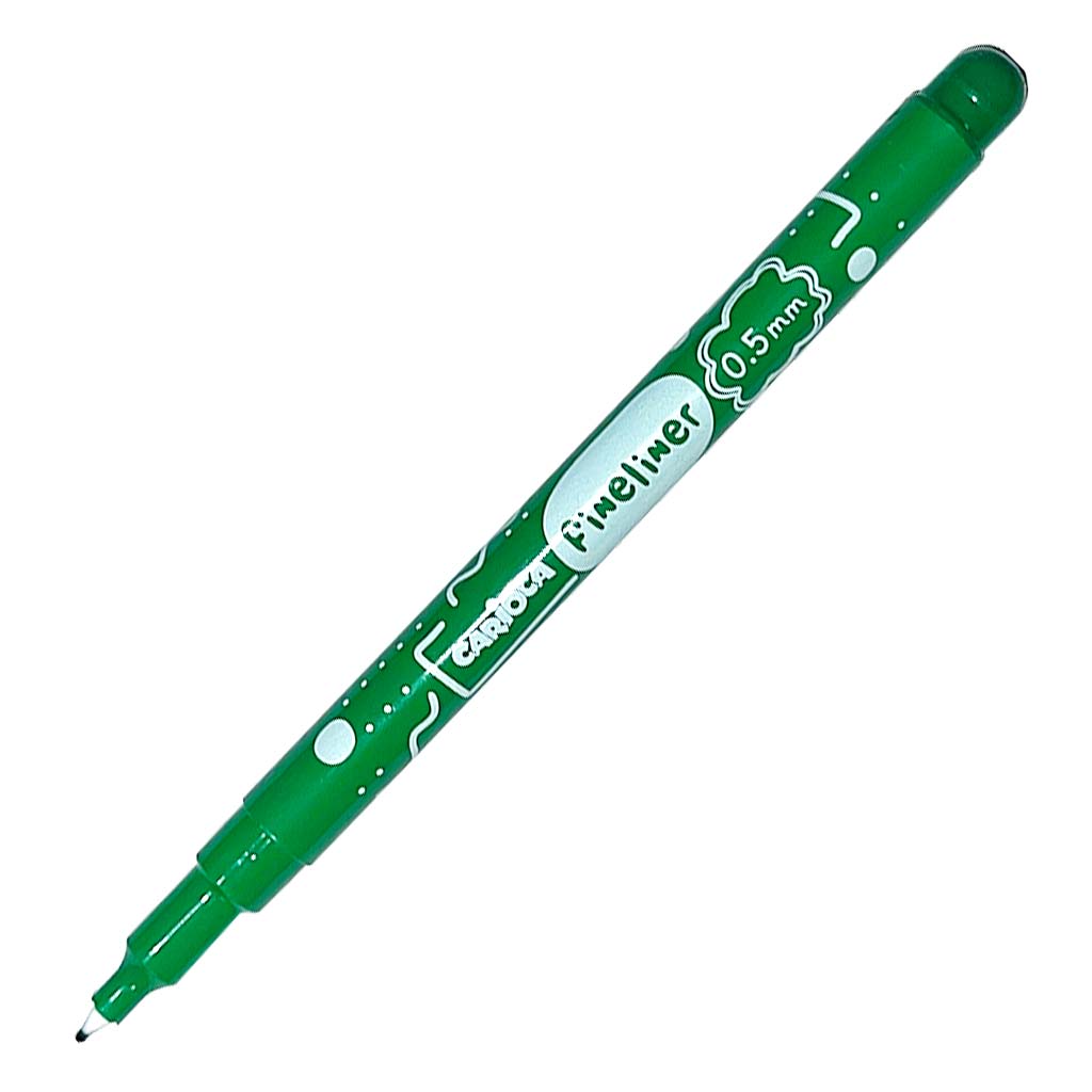 Fineliner tűfilc marker zöld színű 0.5mm - Carioca kép 2