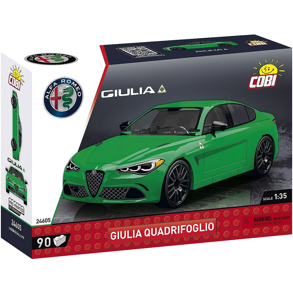 COBI: Alfa Romeo Giulia Quadrifoglio zöld építőjáték (24605) kép 1