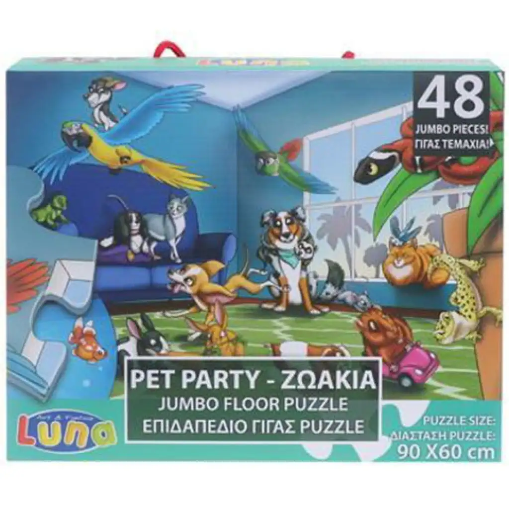 Állati party 48db-os padló puzzle 60x90cm kép 1