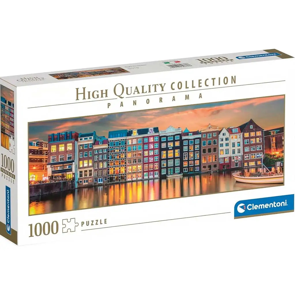 Színes Amszterdam HQC 1000db-os Panoráma puzzle - Clementoni kép 1
