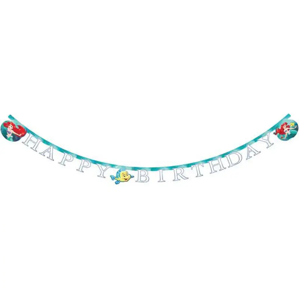 Ariel a kis hableány mintás party banner 200cm kép 1