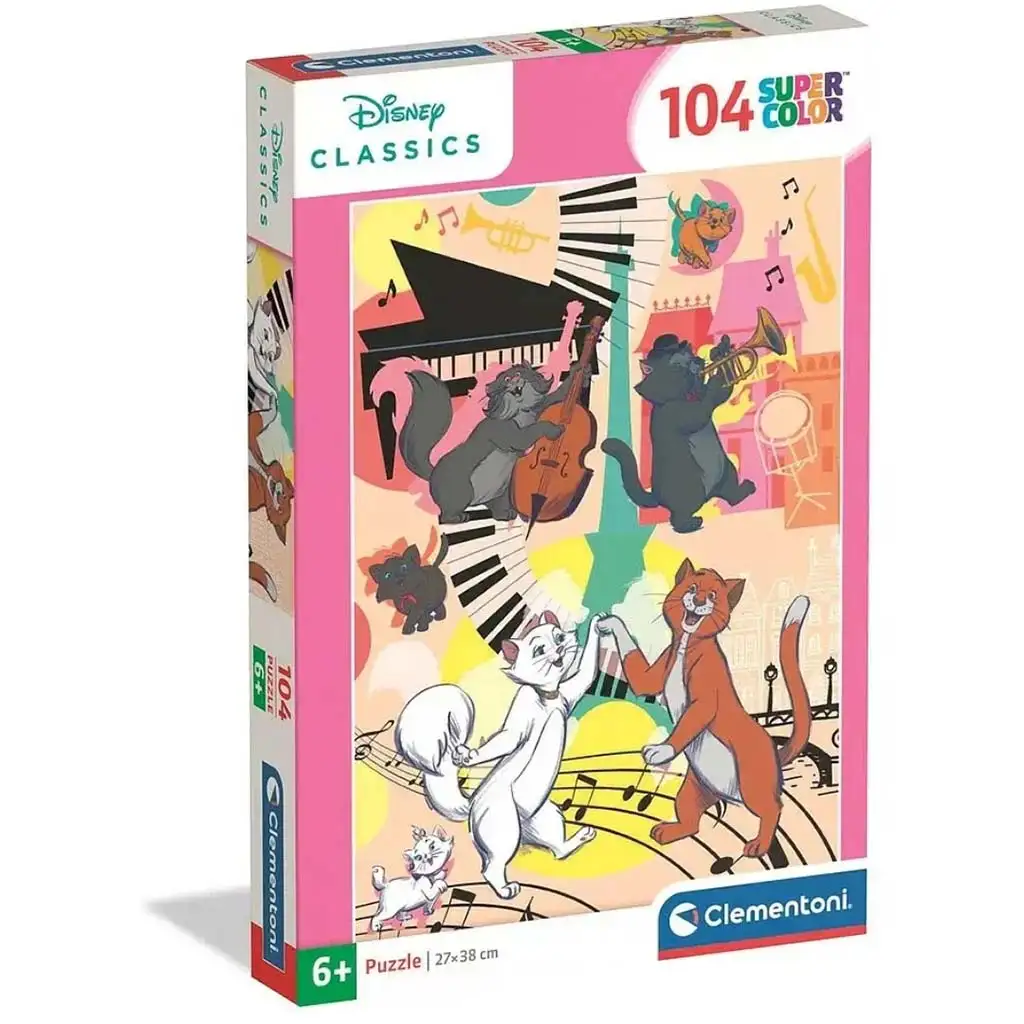 Disney Macskarisztokraták 104db-os supercolor puzzle - Clementoni kép 1
