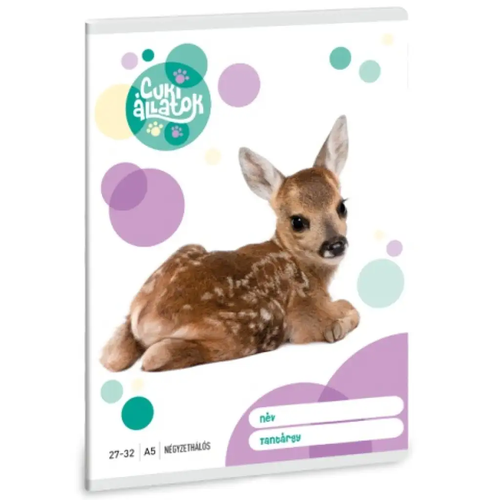 Ars Una: Cuki Állatok - Őzika kockás füzet A/5 27-32 kép 1