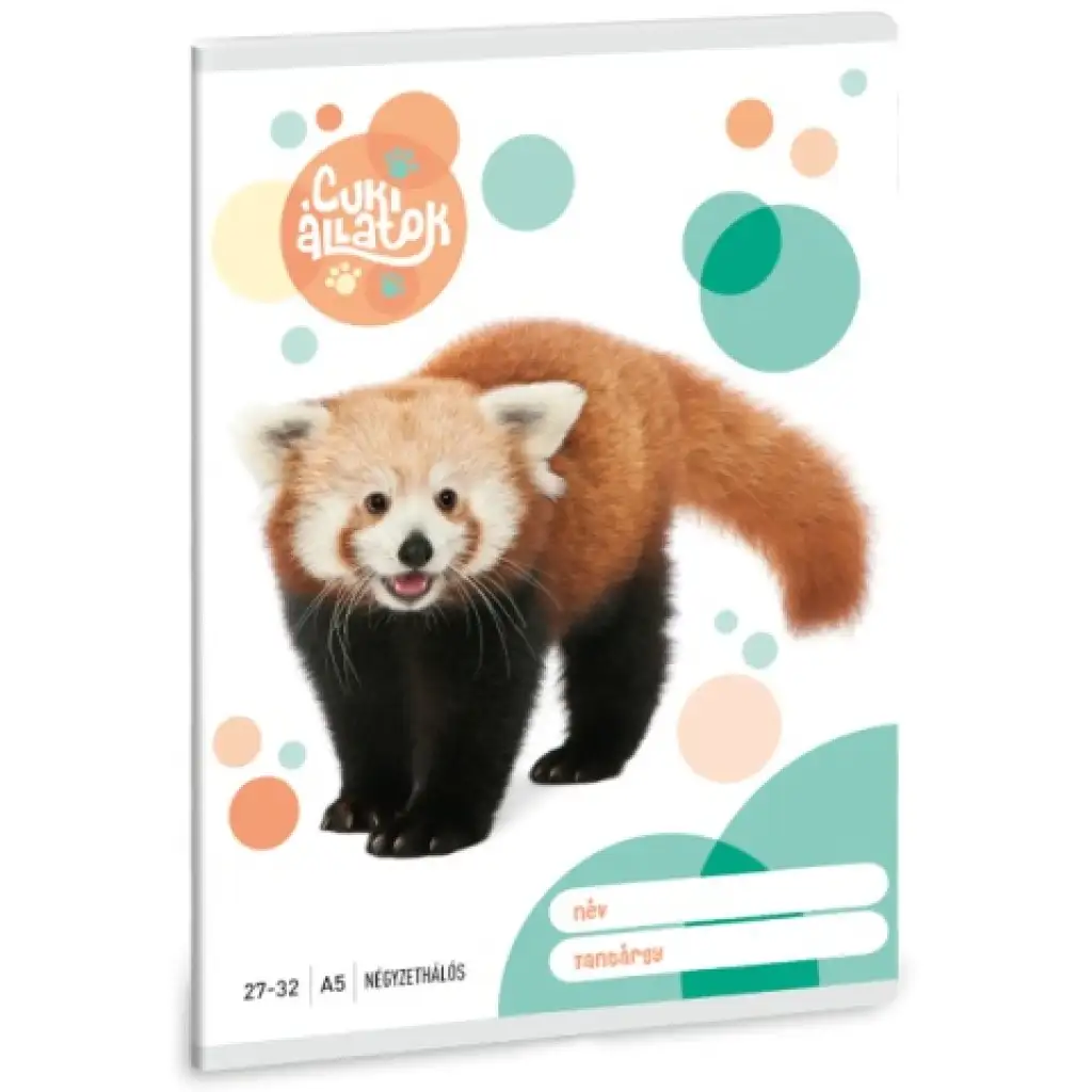 Ars Una: Cuki Állatok - Vörös panda kockás füzet A/5 27-32 kép 1