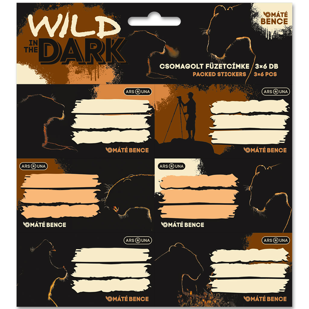 Ars Una: Wild in the dark oroszlános csomagolt füzetcímke 3x6db-os kép 1