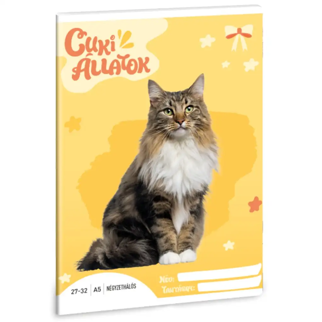 Ars Una: Cuki Állatok - Norvég erdei macska kockás füzet A/5 27-32 kép 1