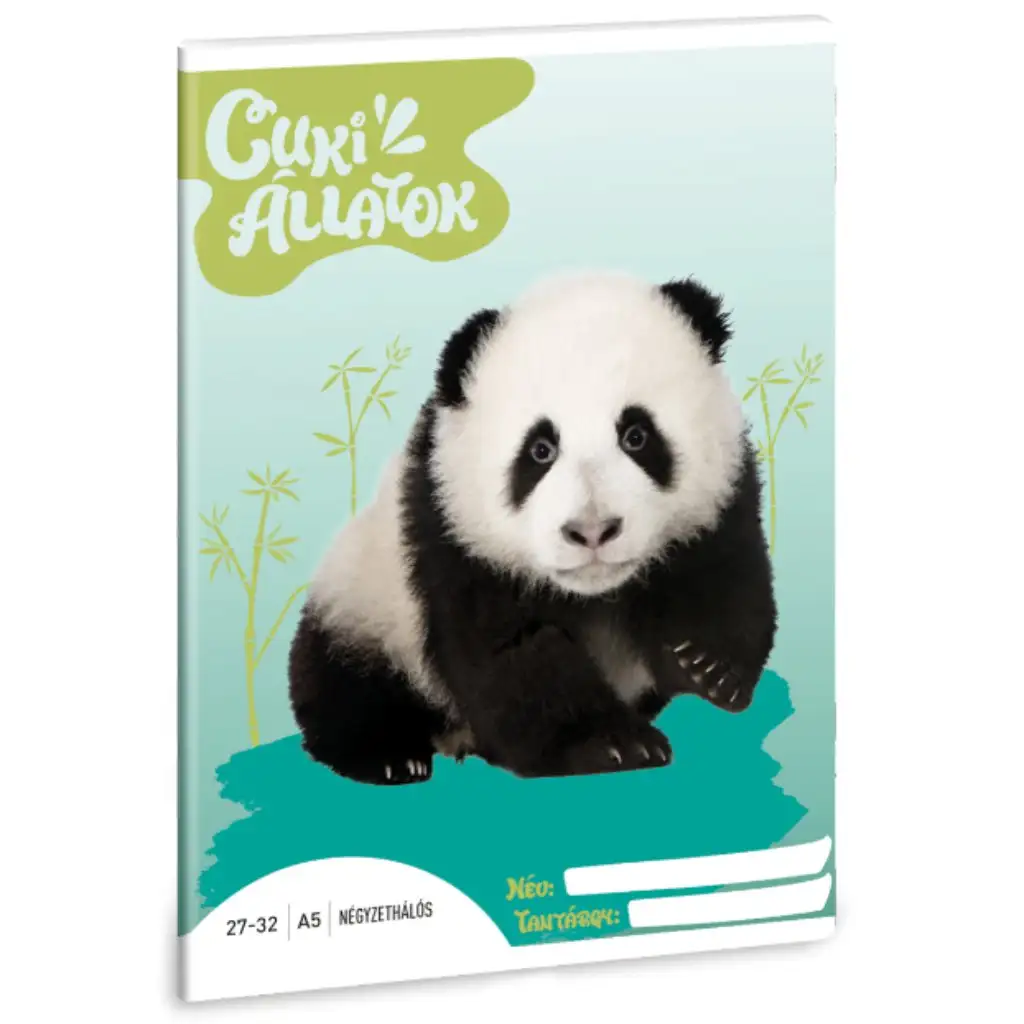 Ars Una: Cuki Állatok - Panda maci kockás füzet A/5 27-32 kép 1
