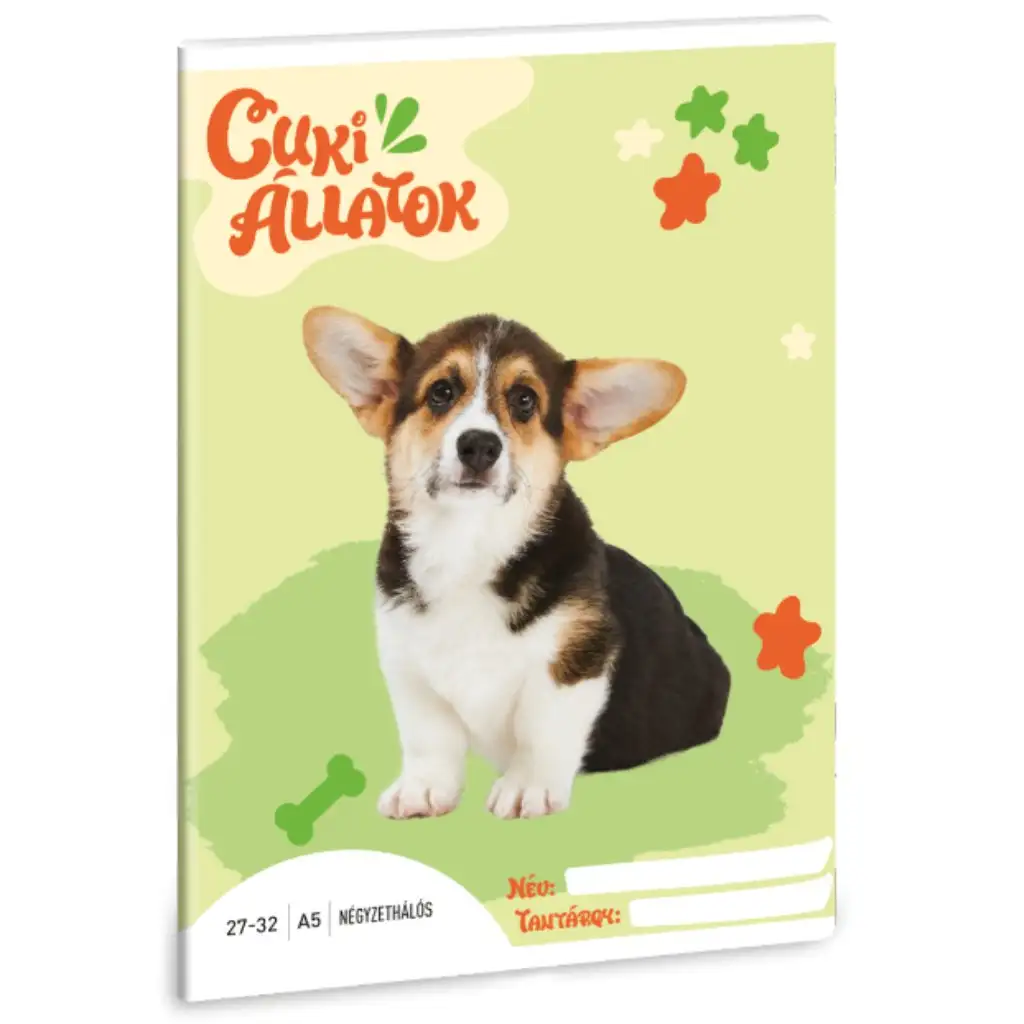Ars Una: Cuki Állatok - Welsh Corgi kockás füzet A/5 27-32 kép 1