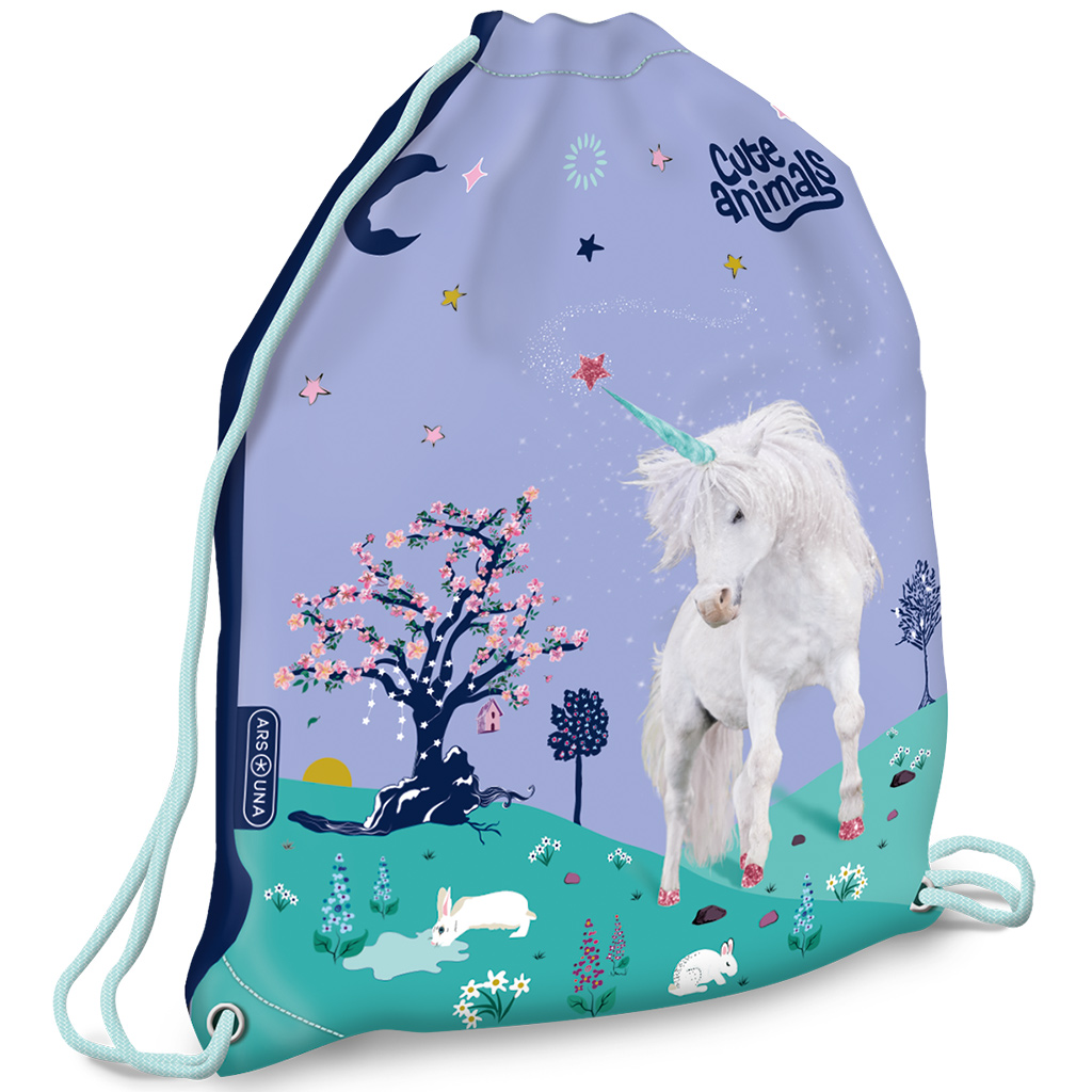 Ars Una: Cute animals Unikornis tornazsák, sportzsák 32x42cm kép 1
