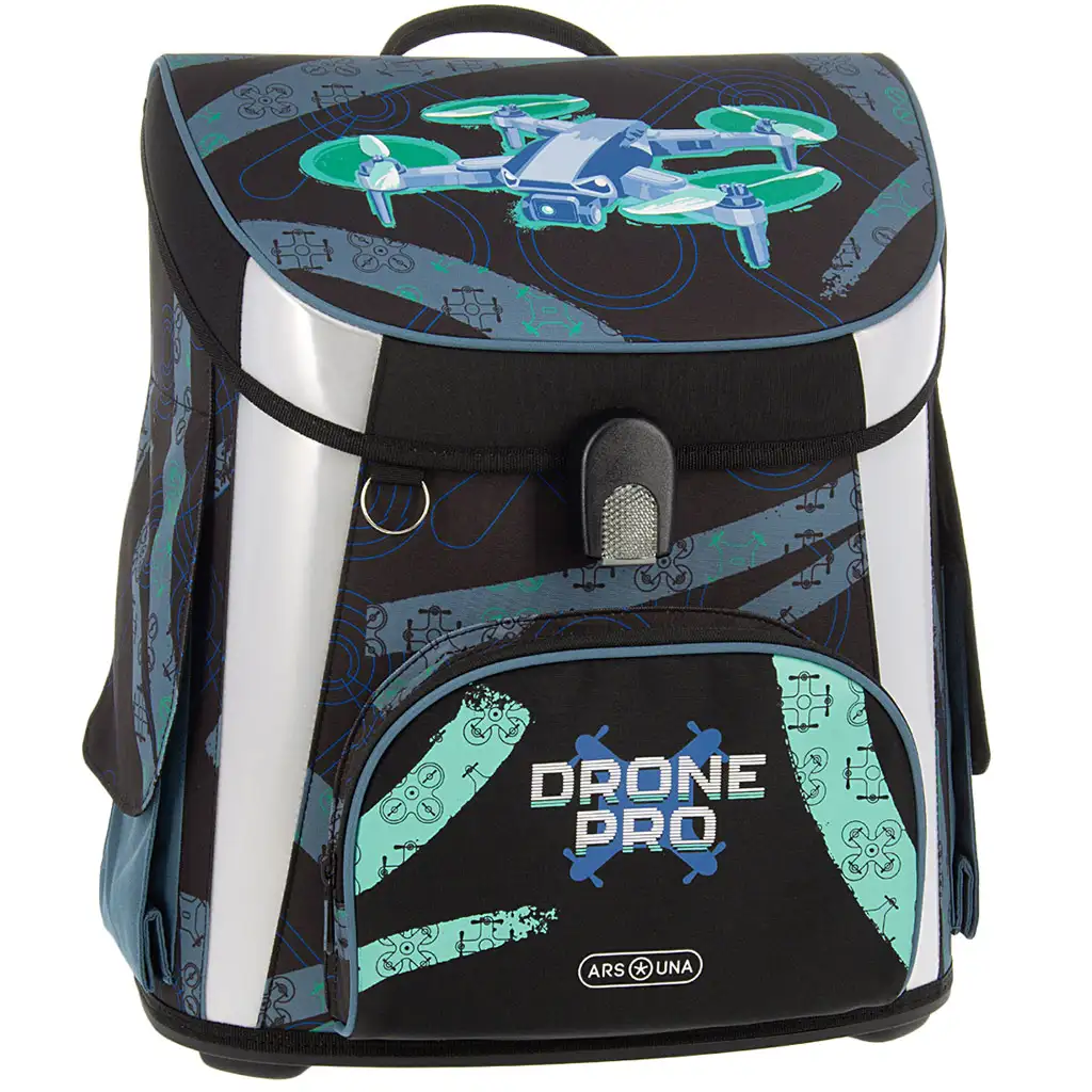 Ars Una: Drone Pro kompakt ergonomikus mágneszáras iskolatáska, hátizsák 33x41x24cm kép 1