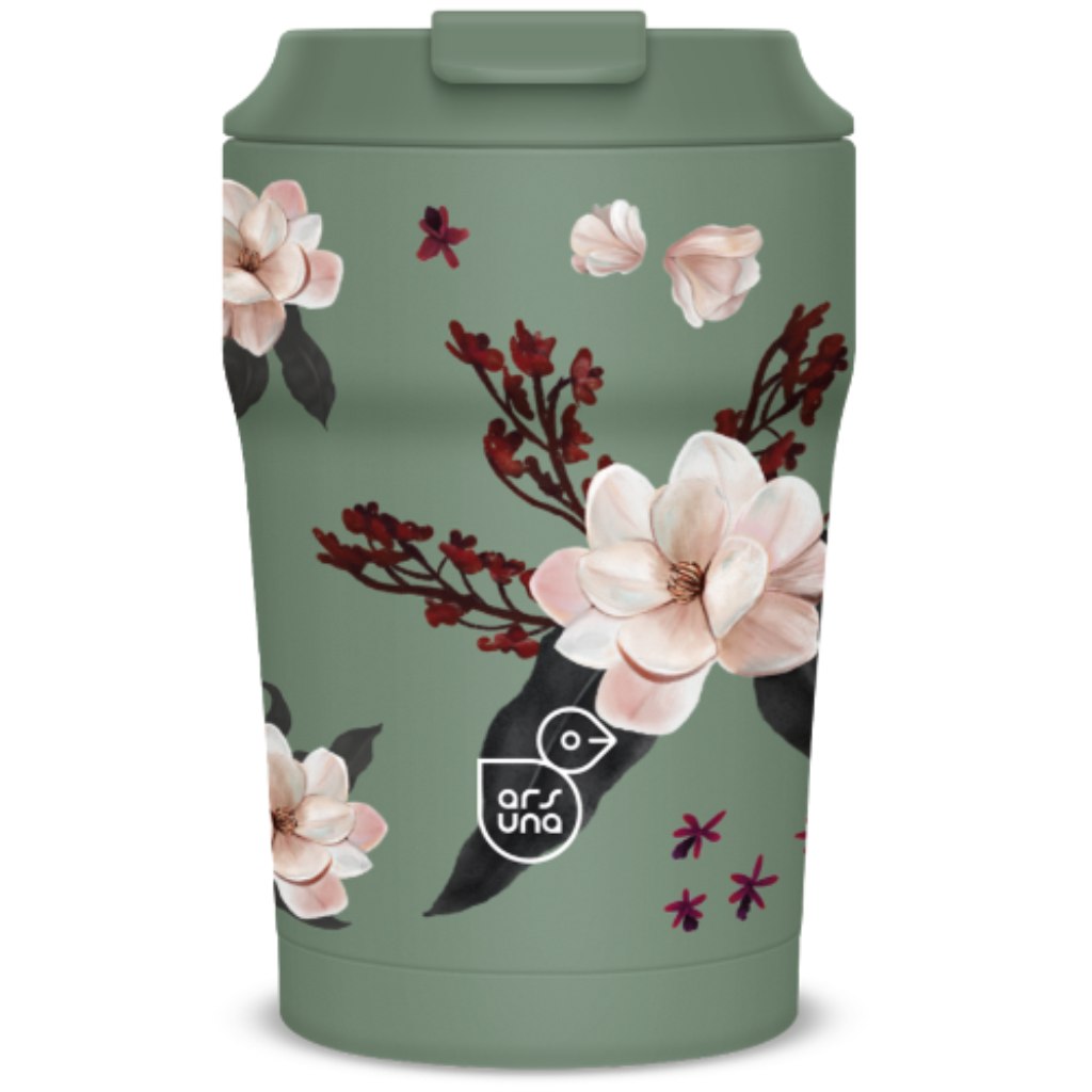 Ars Una Flowery Green thermo bögre 350ml kép 1