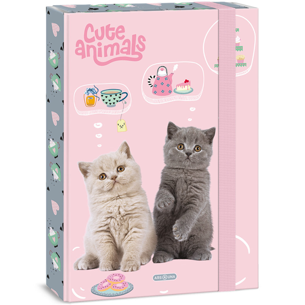 Ars Una: Cute animals - tea party cicás füzetbox A/4 kép 1