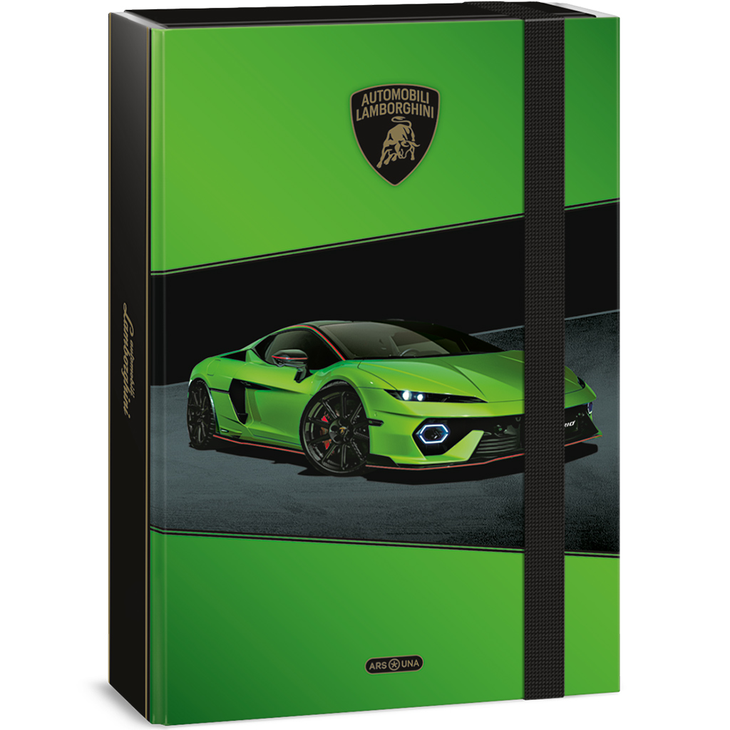 Ars Una: Zöld Lamborghini mintás füzetbox A/4 kép 1