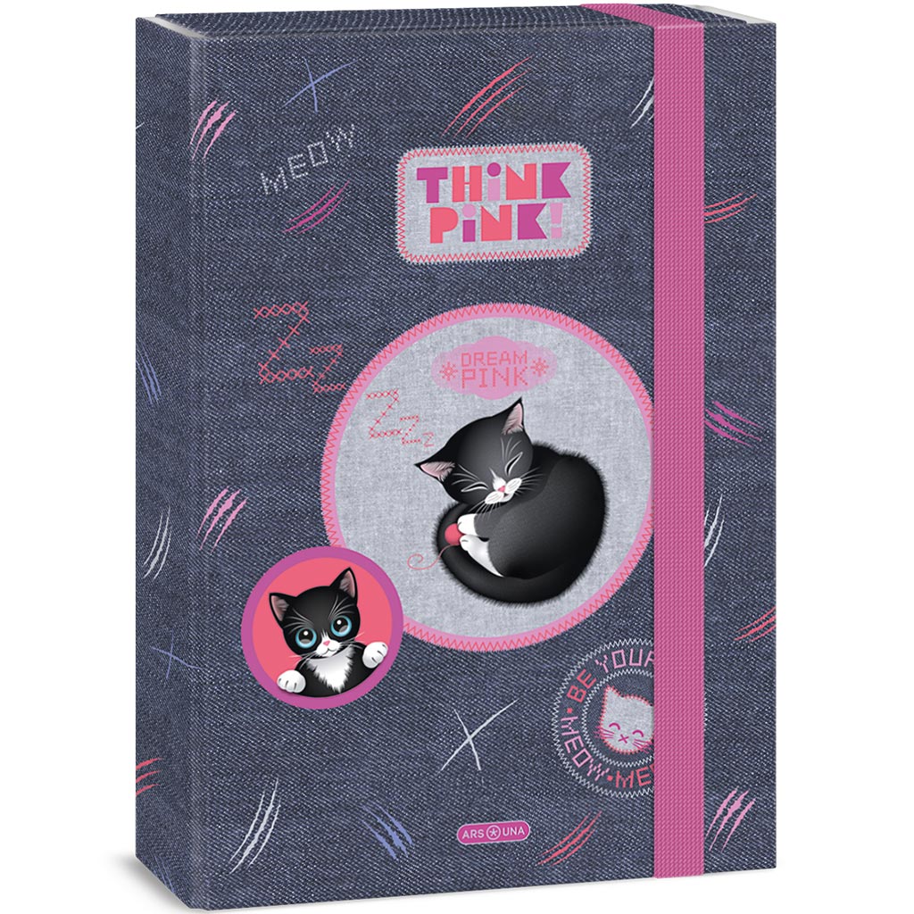 Ars Una: Think Pink cuki cicás füzetbox A/4 kép 1