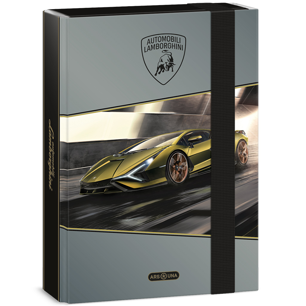 Ars Una: Sárga Lamborghini mintás füzetbox A/5 kép 1