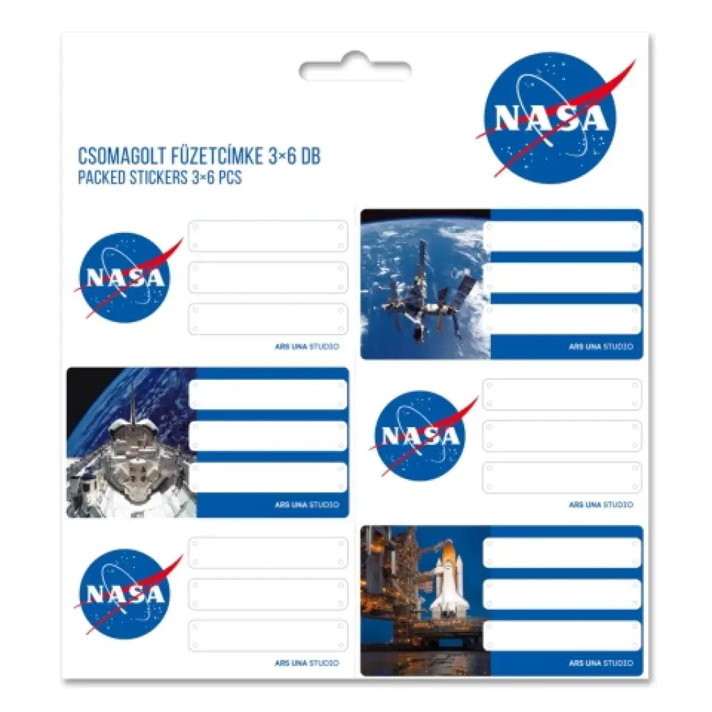 Ars Una: NASA csomagolt füzetcímke 3x6db kép 1