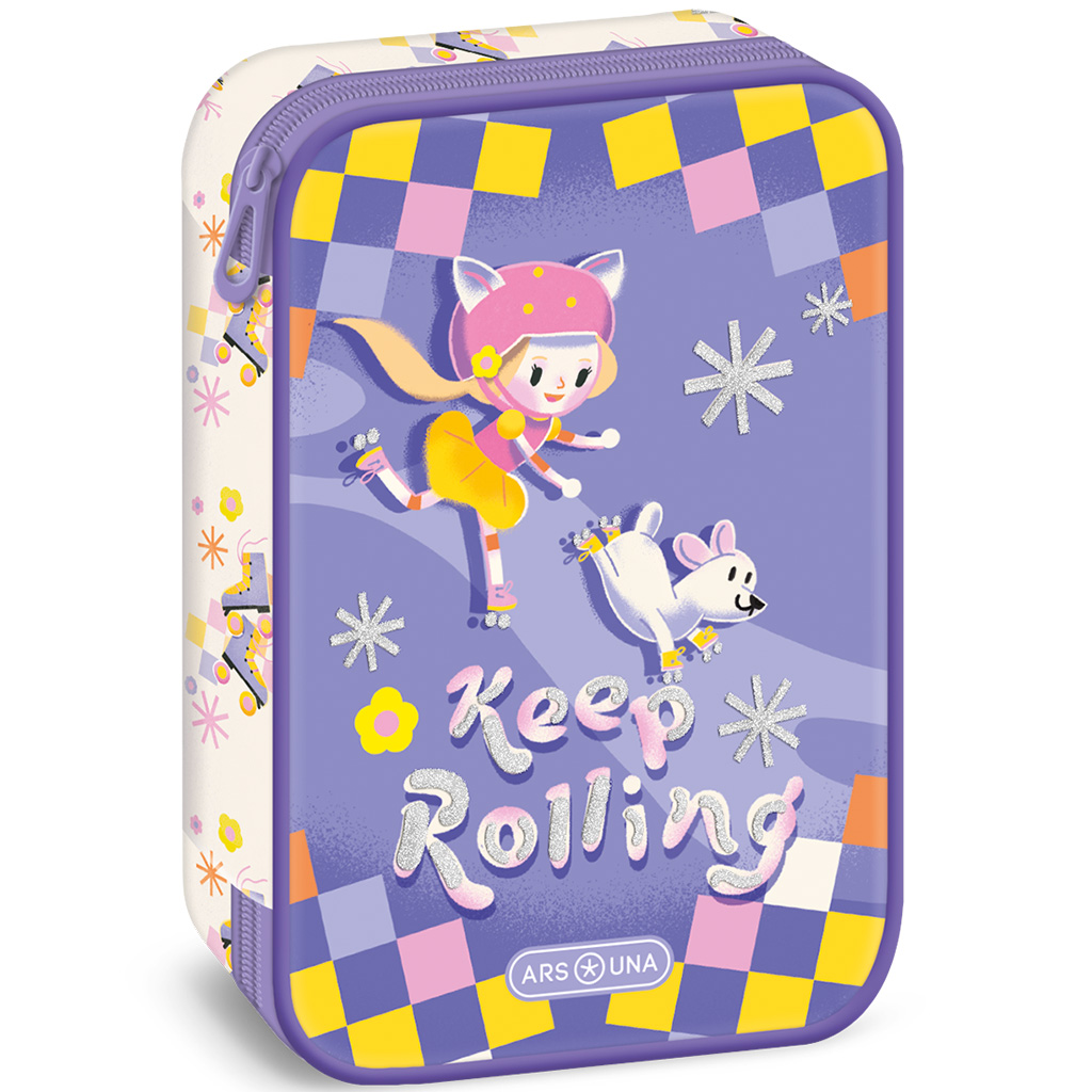 Ars Una: Keep Rolling többszintes tolltartó 15,5x22,5x4,5cm kép 1