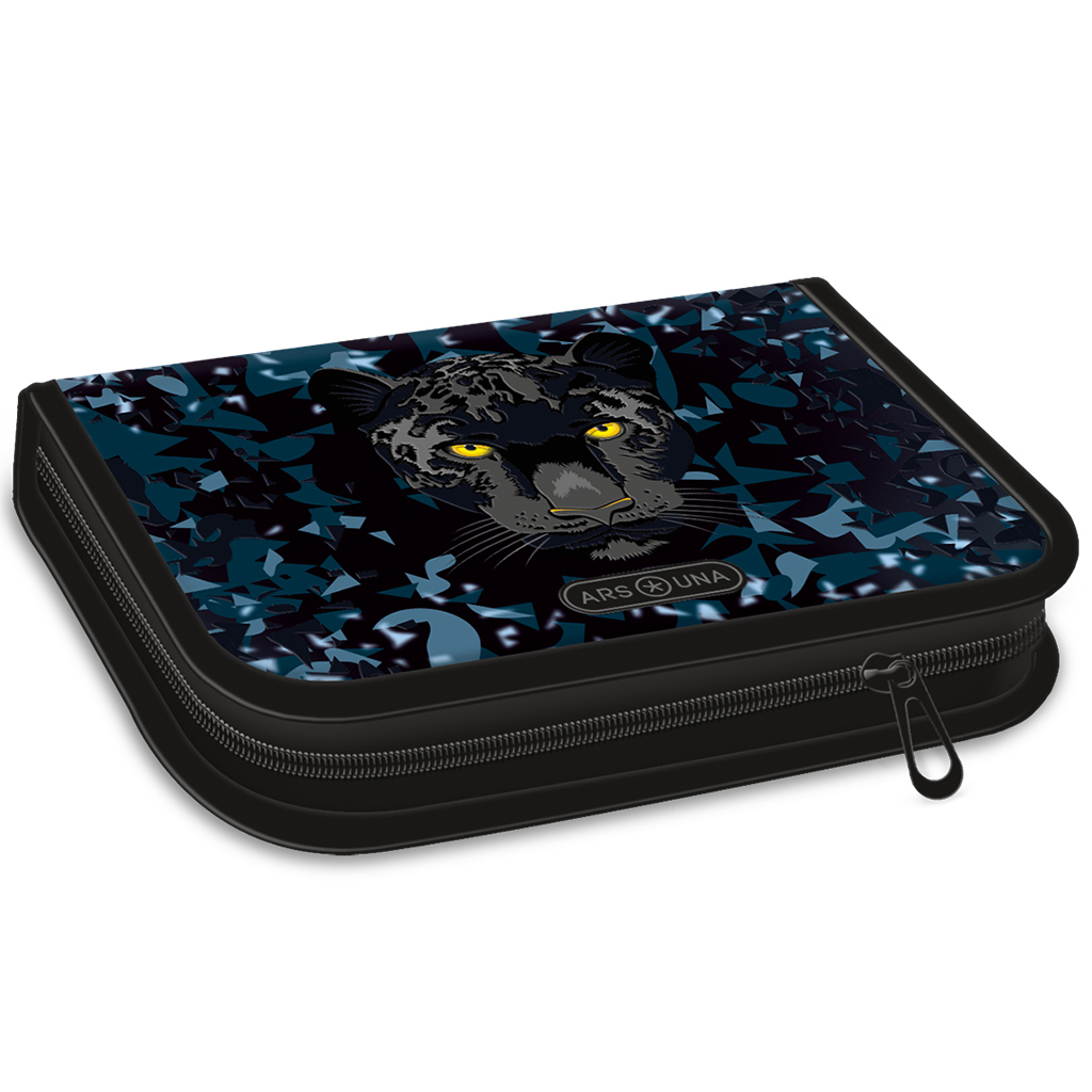 Ars Una: Black Panther kihajtható töltött tolltartó 12,8x19,3x3,6cm kép 1