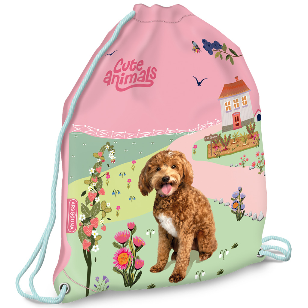 Ars Una: Cute animals Doggie kutyás tornazsák, sportzsák 32x42cm kép 1