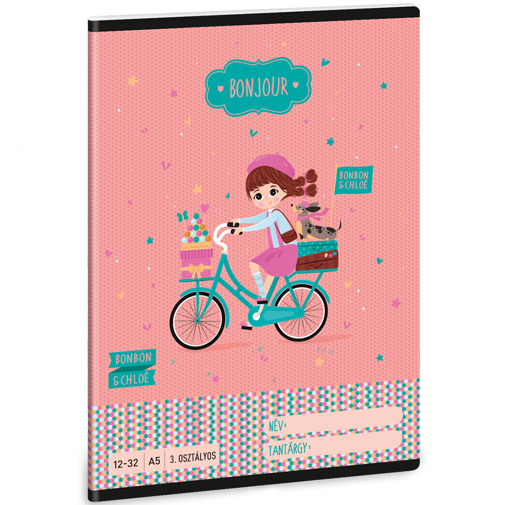 Ars Una: Bonjour 3. osztályos vonalas füzet 12-32 A/5 kép 1