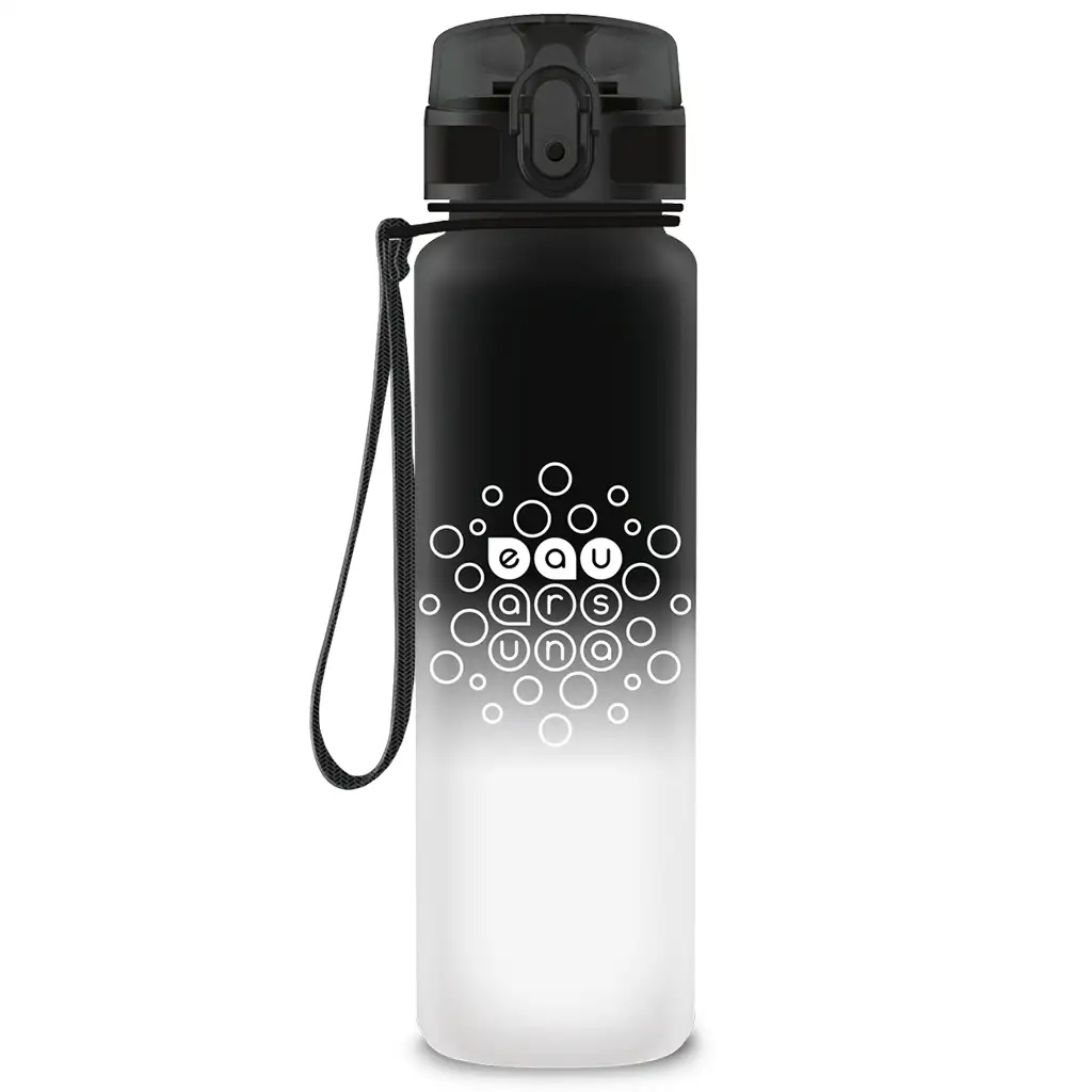 Ars Una: Fekete-fehér BPA-mentes színátmenetes kulacs 600 ml kép 1