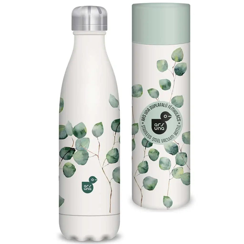 Ars Una: Botanic Leaf duplafalú fém kulacs díszdobozban 500ml kép 1