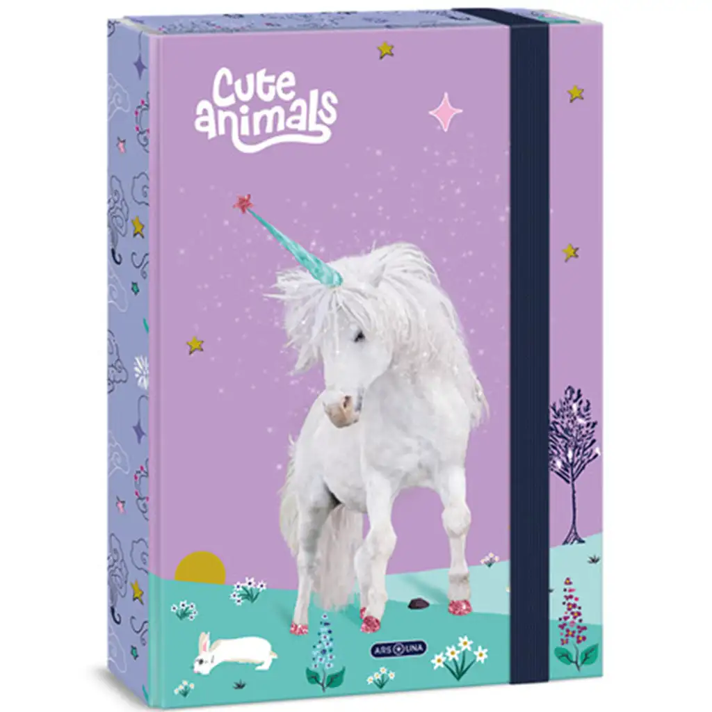 Ars Una Cute Animals-unicorn gumis füzetbox A/4 kép 1