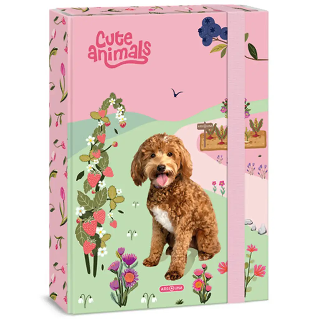 Ars Una Cute Animals-doggie gumis füzetbox Ars Una Cute A/4-es kép 1