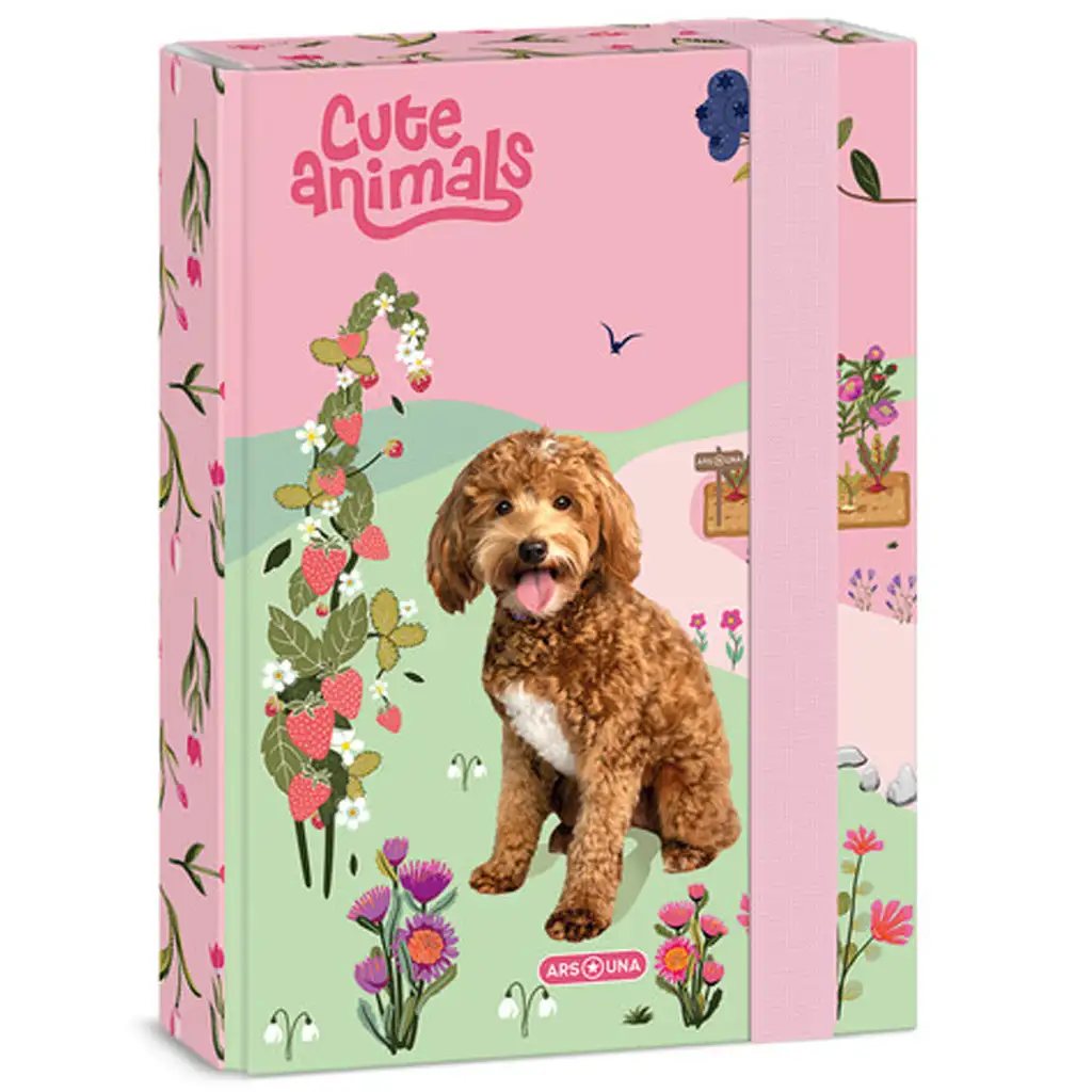 Ars Una Cute Animals-doggie gumis füzetbox A/5 kép 1