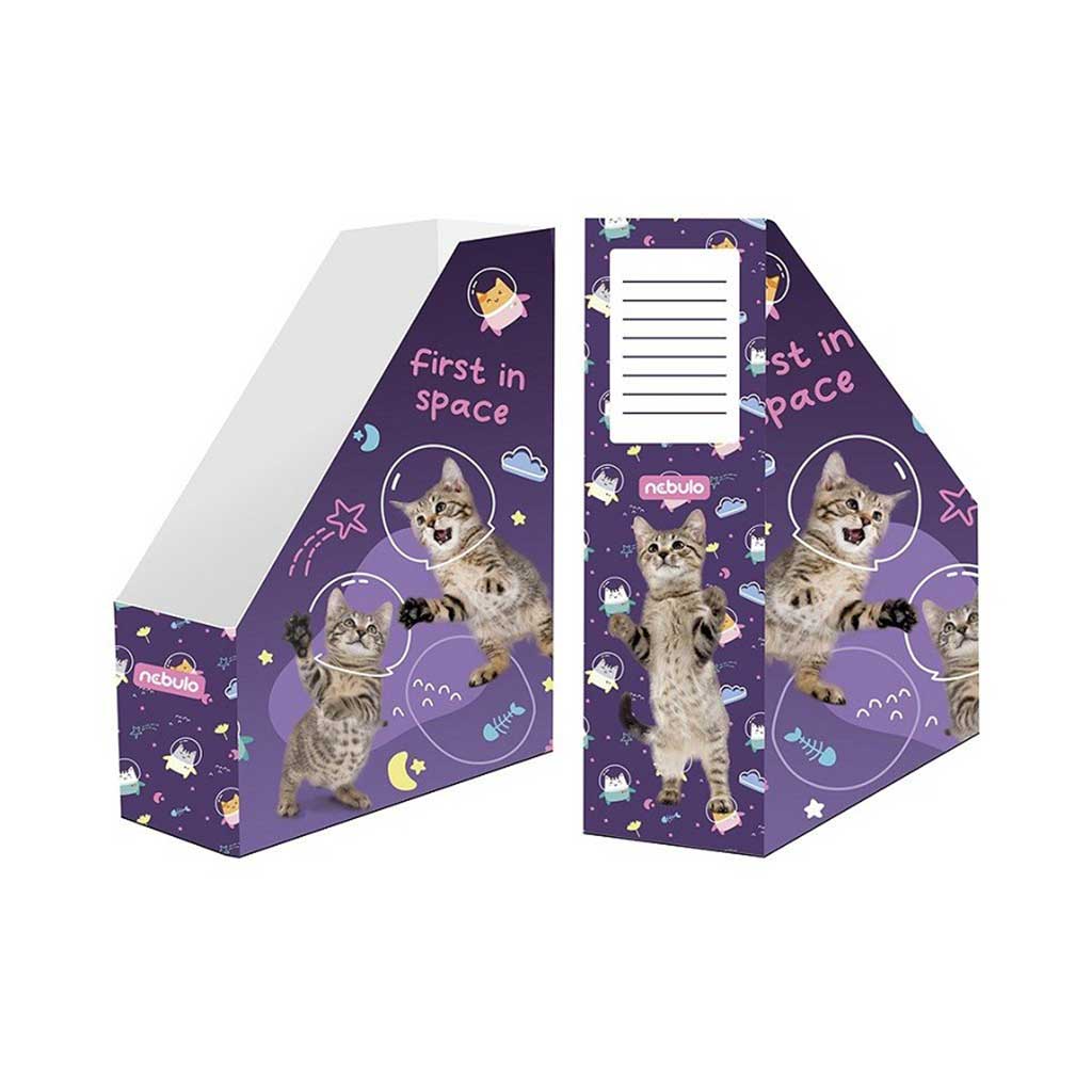 Nebulo: Irattartó papucs összehajtható papír Astrocat mintával kép 1