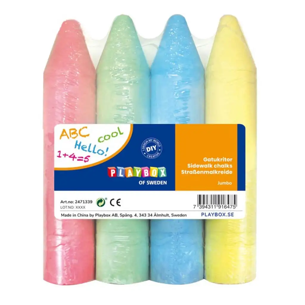 PlayBox: Jumbo Aszfaltkréta 4db-os szett kép 1