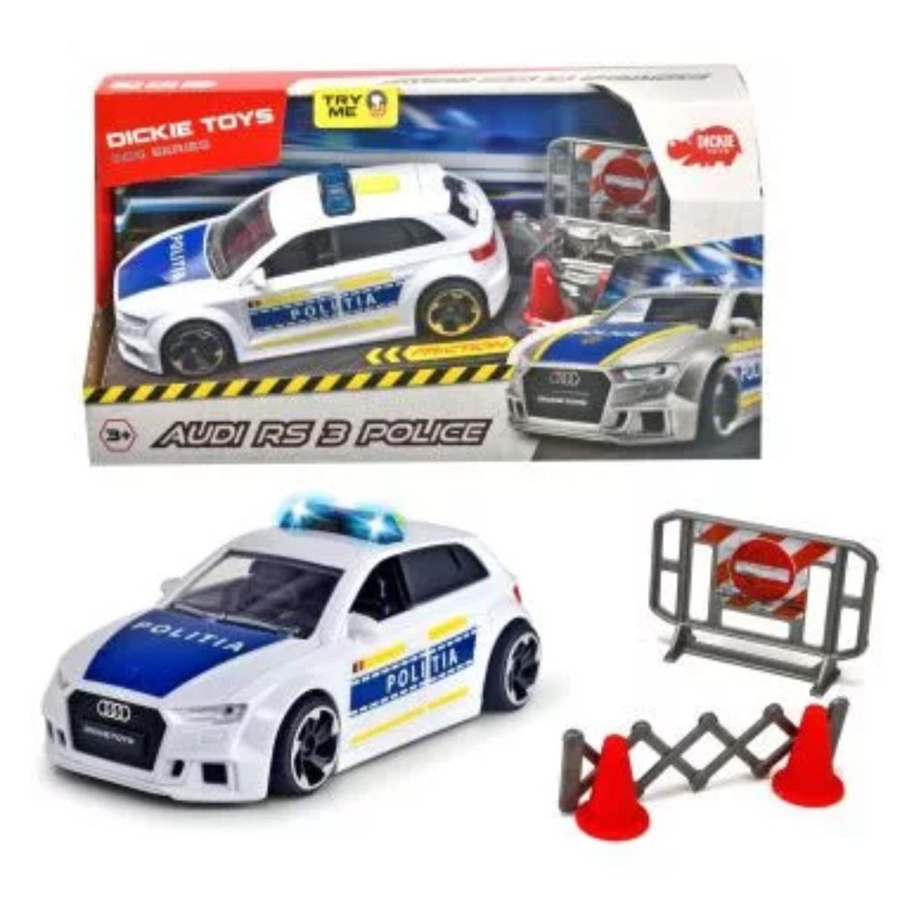 Audi RS 3 rendőrautó fény és hangeffektekkel 24cm - Dickie Toys kép 1