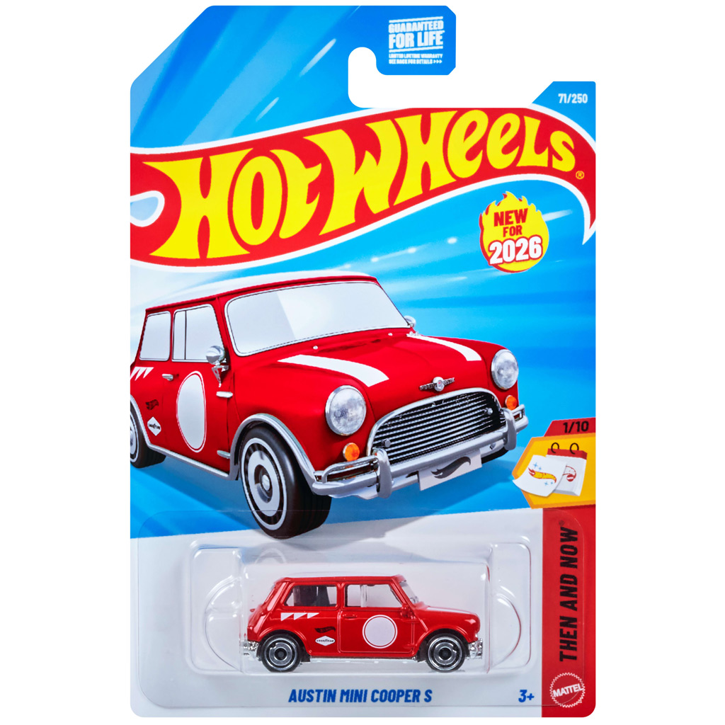 Hot Wheels: Austin Mini Cooper S kisautó 1/64 - Mattel kép 1