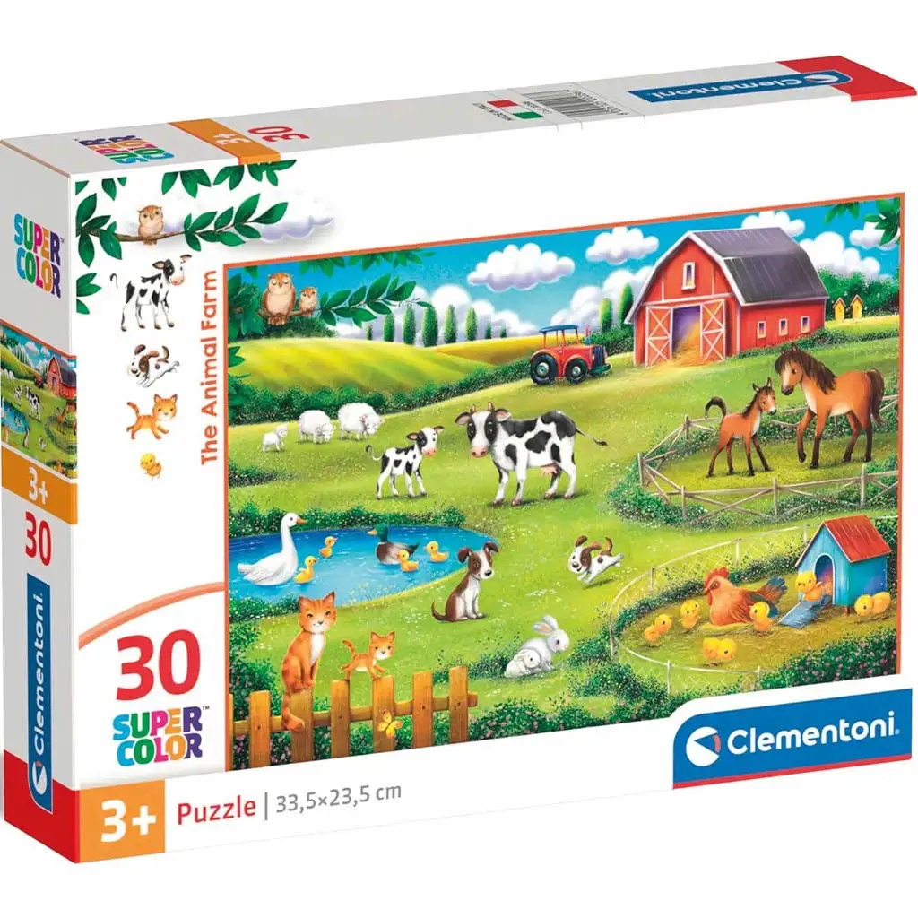 Az állatfarm 30 db-os Supercolor puzzle - Clementoni kép 1