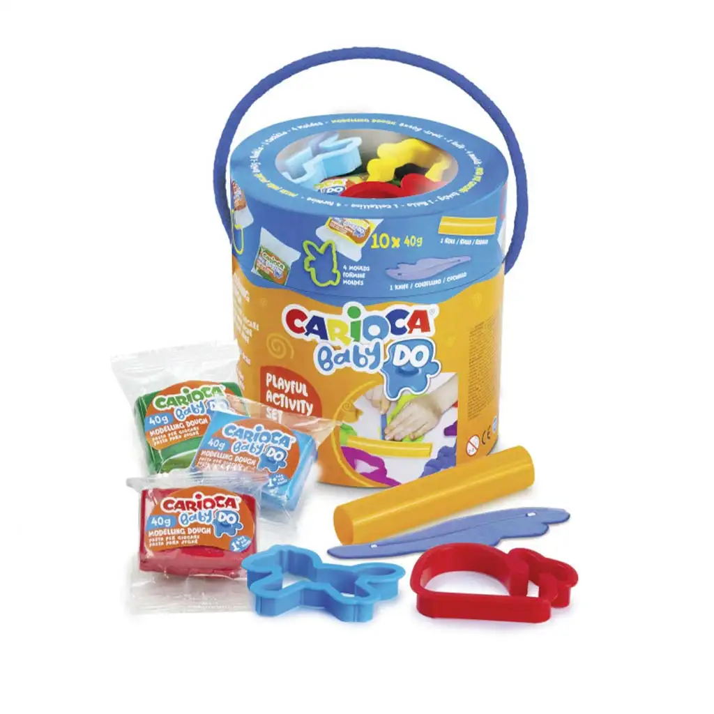 Baby gyurma szett 10x40g gyurmával és más kiegészítőkkel - Carioca kép 1