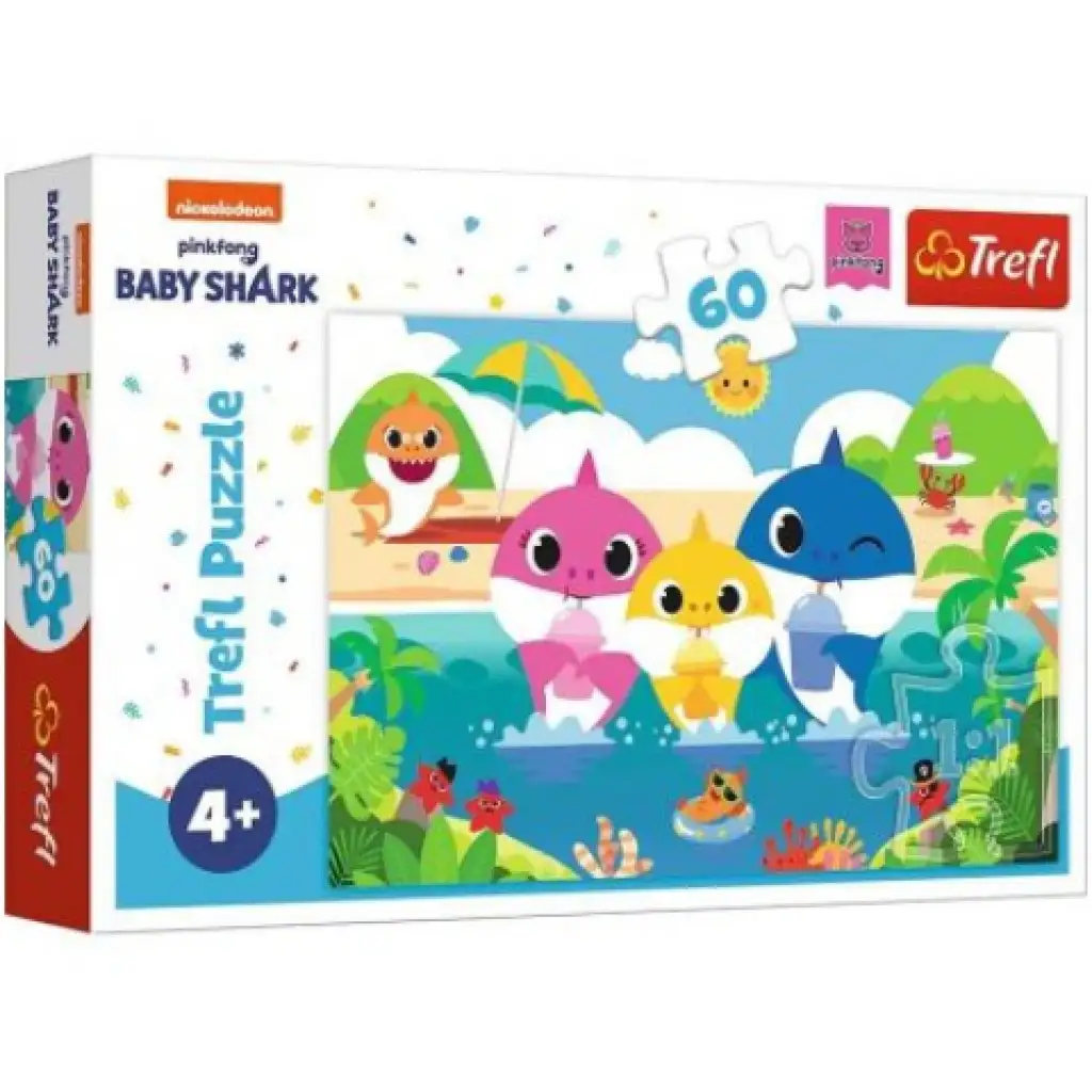 Baby Shark: Vakáción a család- Együtt a csapat 60db-os puzzle - Trefl kép 1