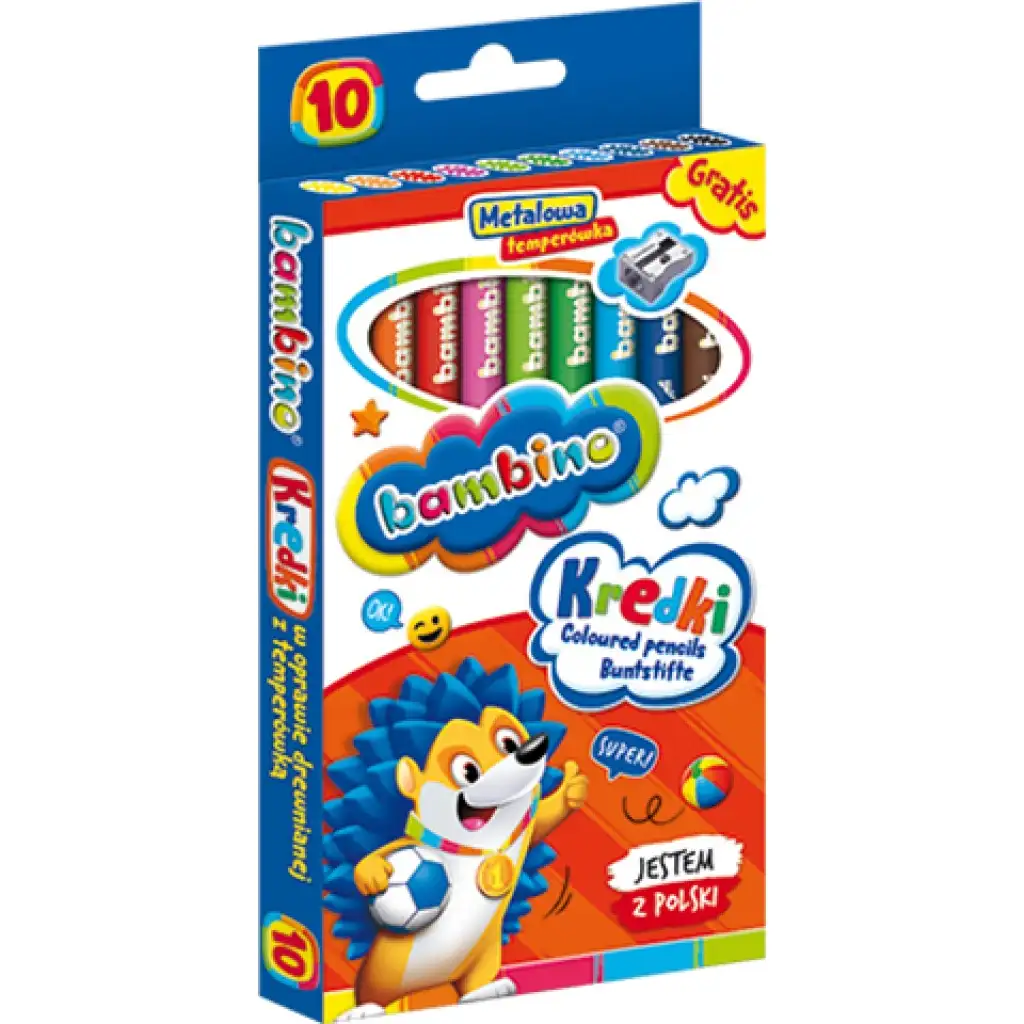 Bambino: Jumbo színes ceruza 10db-os szett hegyezővel kép 1