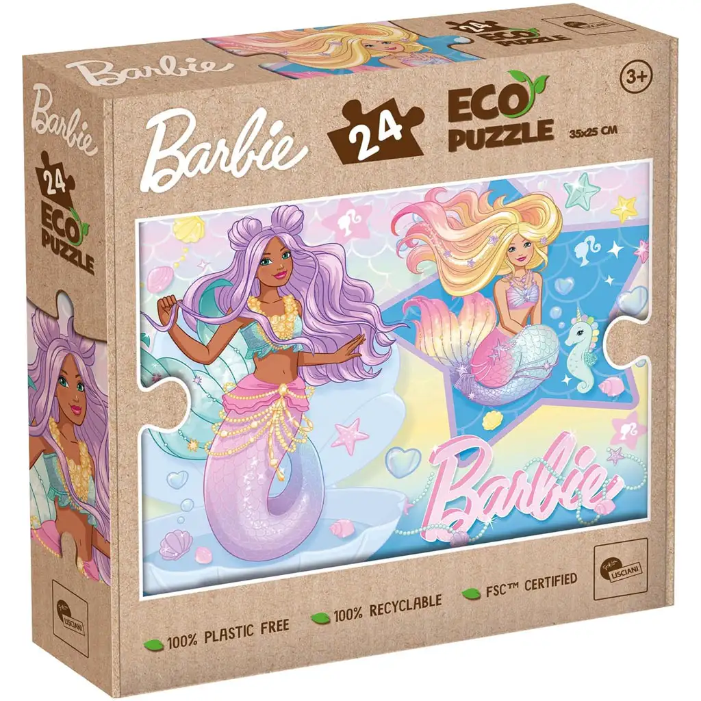 Barbie sellő barátnők 24db-os Eco mini puzzle 35x25cm - Lisciani kép 1