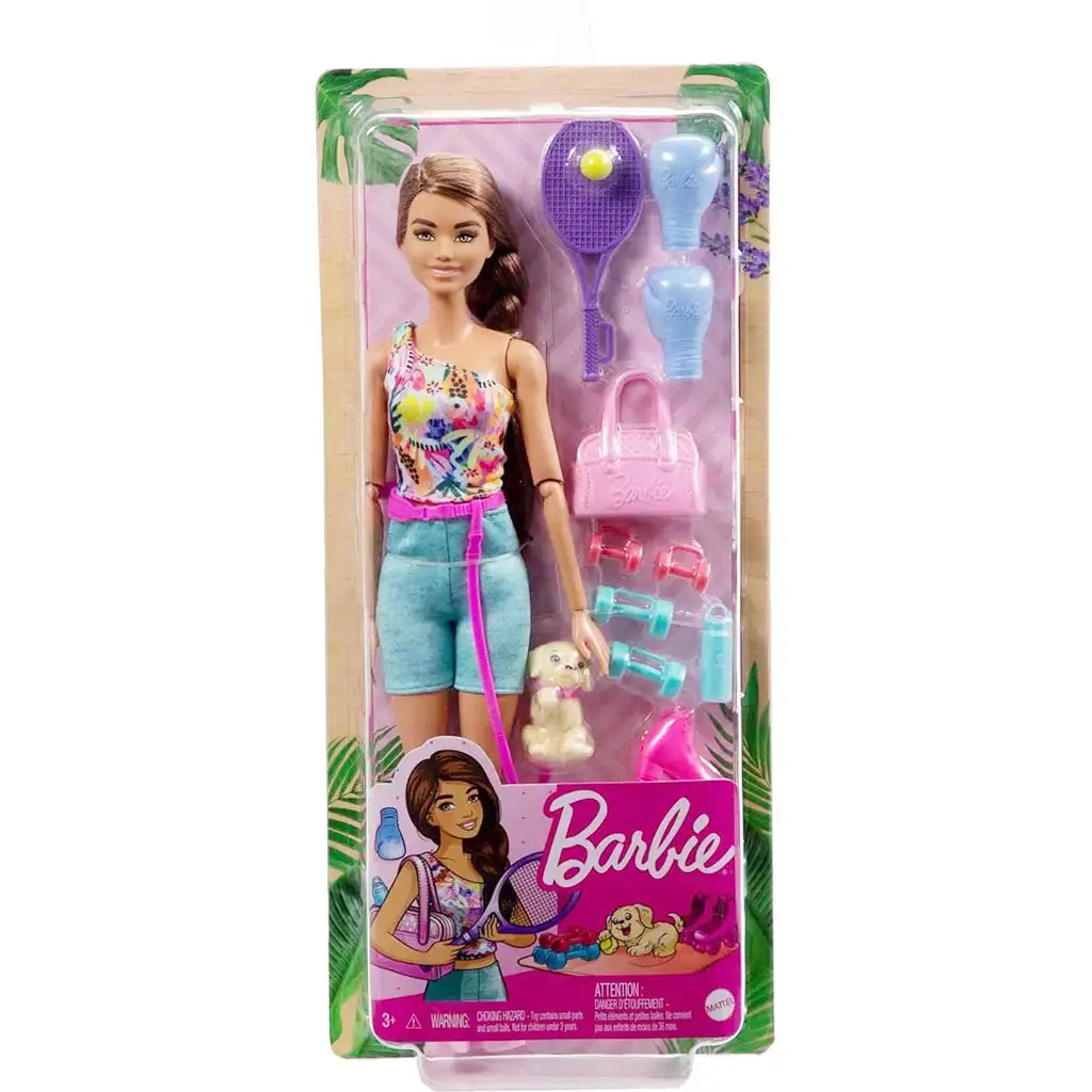 Barbie: Feltöltődés Teniszező Barbie baba kiegészítőkkel - Mattel kép 1